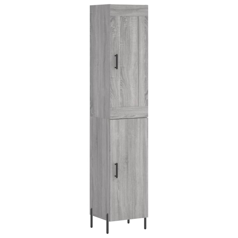 vidaXL Μπουφές Sonoma Γκρι 34,5 x 34 x 180 εκ. από Επεξεργασμένο Ξύλο