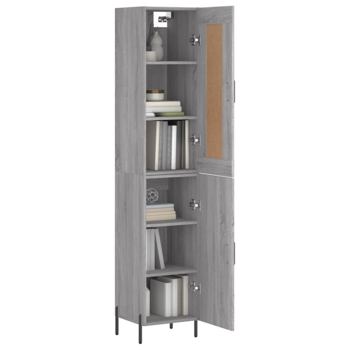 vidaXL Μπουφές Sonoma Γκρι 34,5 x 34 x 180 εκ. από Επεξεργασμένο Ξύλο