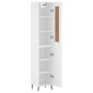 vidaXL Ντουλάπι Λευκός 34,5 x 34 x 180 εκ. από Επεξεργασμένο Ξύλο