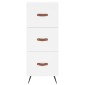 vidaXL Ντουλάπι Λευκός 34,5 x 34 x 180 εκ. από Επεξεργασμένο Ξύλο