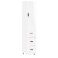 vidaXL Ντουλάπι Γυαλ. Λευκό 34,5 x 34 x 180 εκ. από Επεξεργασμένο Ξύλο