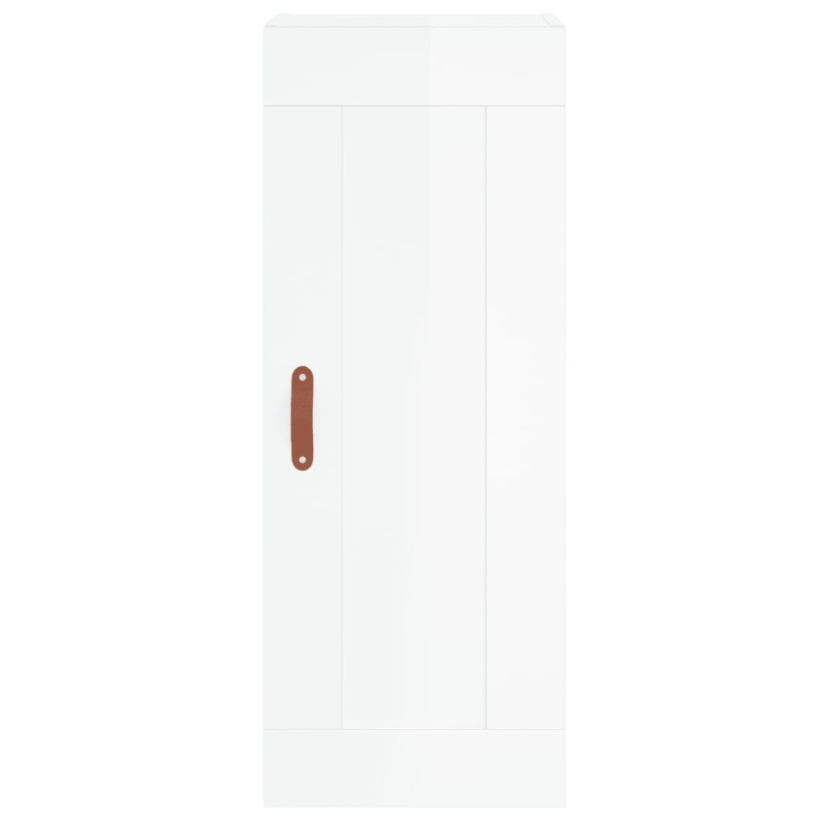 vidaXL Ντουλάπι Γυαλ. Λευκό 34,5 x 34 x 180 εκ. από Επεξεργασμένο Ξύλο