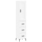 vidaXL Ντουλάπι Λευκός 34,5 x 34 x 180 εκ. από Επεξεργασμένο Ξύλο
