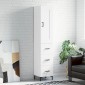 vidaXL Ντουλάπι Λευκός 34,5 x 34 x 180 εκ. από Επεξεργασμένο Ξύλο