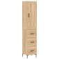 vidaXL Μπουφές Sonoma δρυς 34,5 x 34 x 180 εκ. από Επεξεργασμένο Ξύλο