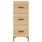 vidaXL Μπουφές Sonoma δρυς 34,5 x 34 x 180 εκ. από Επεξεργασμένο Ξύλο