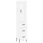 vidaXL Ντουλάπι Λευκός 34,5 x 34 x 180 εκ. από Επεξεργασμένο Ξύλο