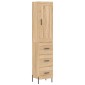 vidaXL Μπουφές Sonoma δρυς 34,5 x 34 x 180 εκ. από Επεξεργασμένο Ξύλο