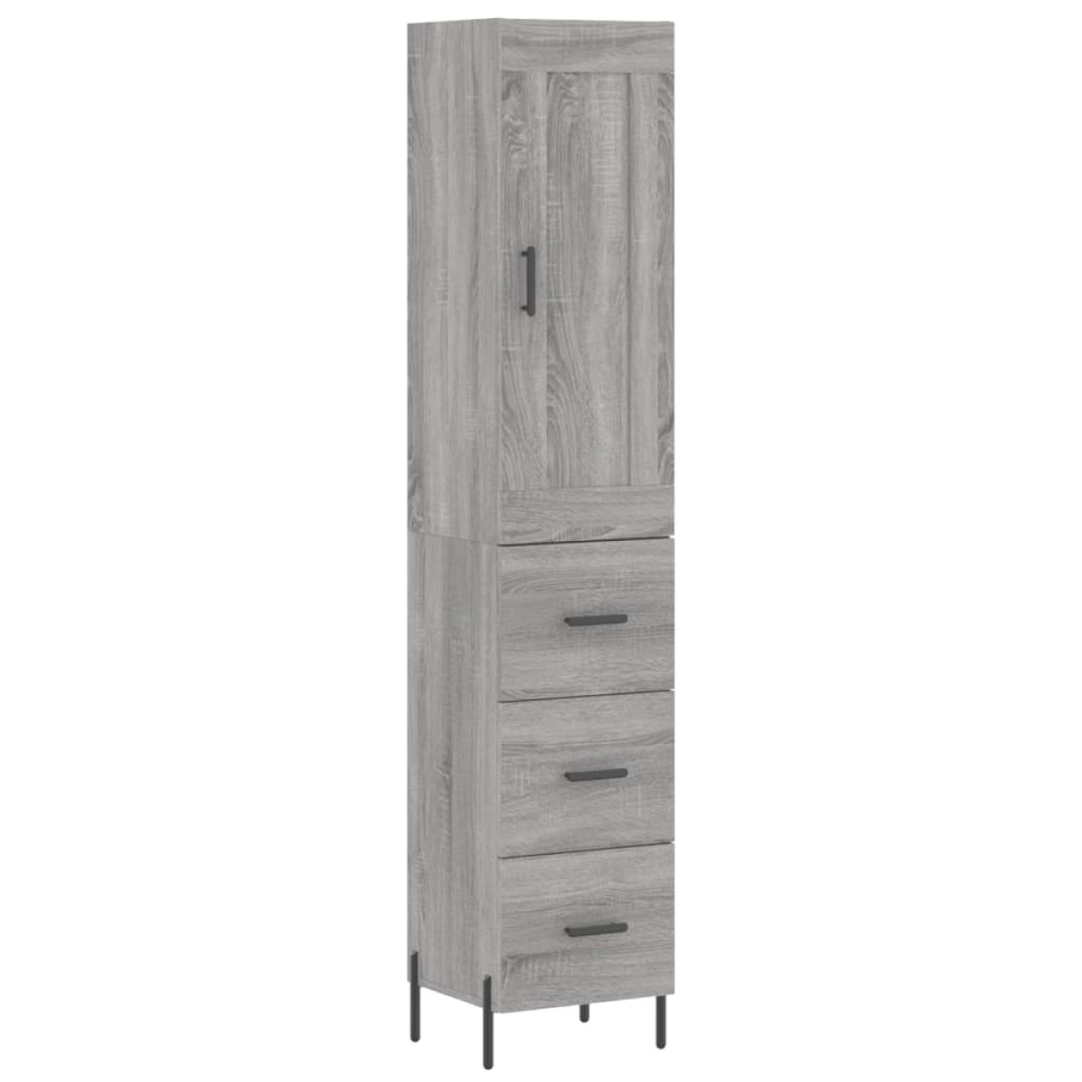 vidaXL Μπουφές Sonoma Γκρι 34,5 x 34 x 180 εκ. από Επεξεργασμένο Ξύλο