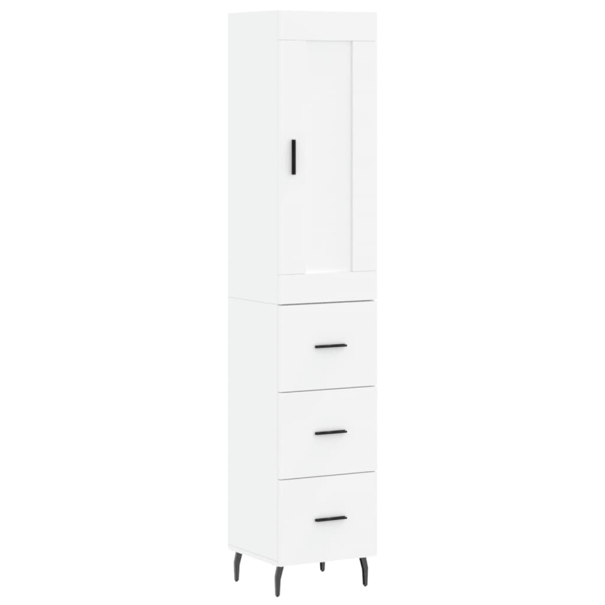 vidaXL Ντουλάπι Λευκός 34,5 x 34 x 180 εκ. από Επεξεργασμένο Ξύλο