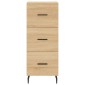 vidaXL Μπουφές Sonoma δρυς 34,5 x 34 x 180 εκ. από Επεξεργασμένο Ξύλο