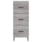 vidaXL Μπουφές Sonoma Γκρι 34,5 x 34 x 180 εκ. από Επεξεργασμένο Ξύλο