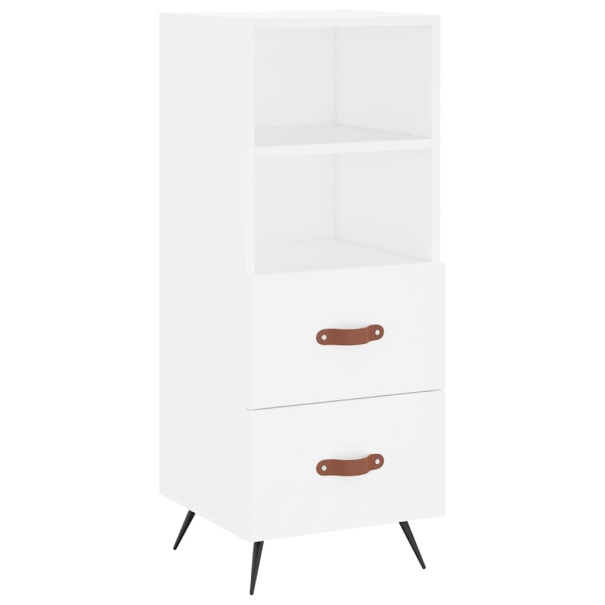vidaXL Ντουλάπι Λευκός 34,5 x 34 x 180 εκ. από Επεξεργασμένο Ξύλο