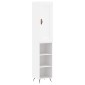 vidaXL Ντουλάπι Λευκός 34,5 x 34 x 180 εκ. από Επεξεργασμένο Ξύλο