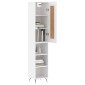 vidaXL Ντουλάπι Λευκός 34,5 x 34 x 180 εκ. από Επεξεργασμένο Ξύλο