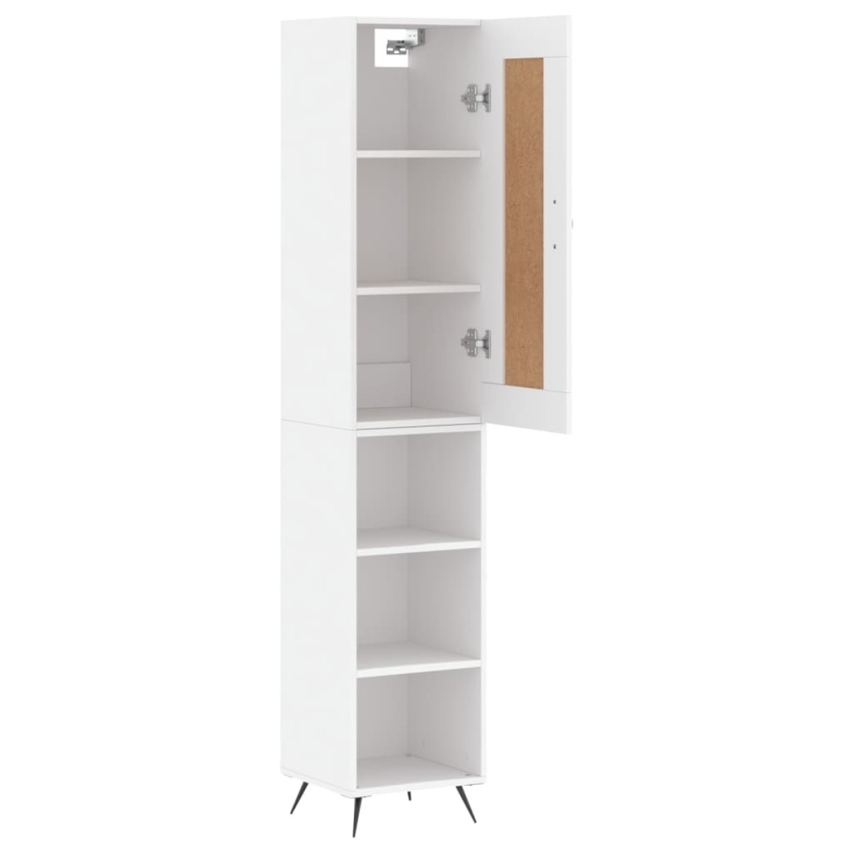 vidaXL Ντουλάπι Λευκός 34,5 x 34 x 180 εκ. από Επεξεργασμένο Ξύλο