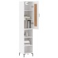 vidaXL Ντουλάπι Λευκός 34,5 x 34 x 180 εκ. από Επεξεργασμένο Ξύλο