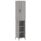 vidaXL Μπουφές Sonoma Γκρι 34,5 x 34 x 180 εκ. από Επεξεργασμένο Ξύλο