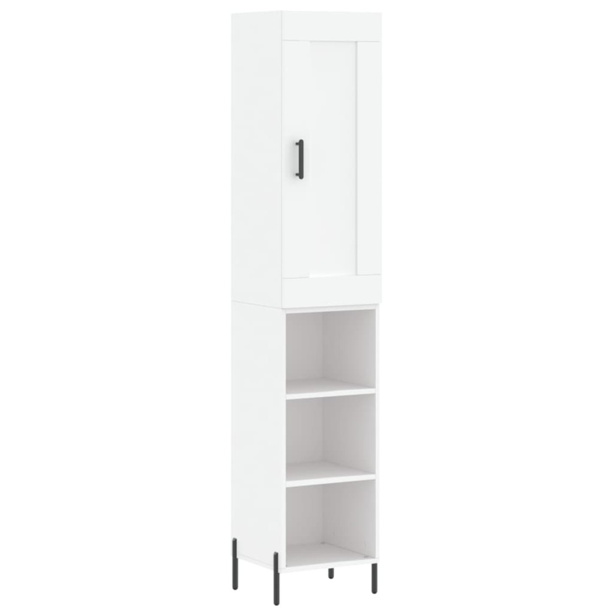 vidaXL Ντουλάπι Λευκός 34,5 x 34 x 180 εκ. από Επεξεργασμένο Ξύλο