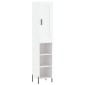 vidaXL Ντουλάπι Λευκός 34,5 x 34 x 180 εκ. από Επεξεργασμένο Ξύλο