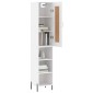 vidaXL Ντουλάπι Λευκός 34,5 x 34 x 180 εκ. από Επεξεργασμένο Ξύλο