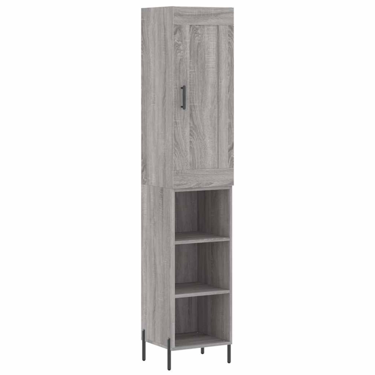 vidaXL Μπουφές Sonoma Γκρι 34,5 x 34 x 180 εκ. από Επεξεργασμένο Ξύλο