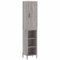 vidaXL Μπουφές Sonoma Γκρι 34,5 x 34 x 180 εκ. από Επεξεργασμένο Ξύλο