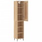 vidaXL Μπουφές Sonoma δρυς 34,5 x 34 x 180 εκ. από Επεξεργασμένο Ξύλο
