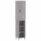 vidaXL Μπουφές Sonoma Γκρι 34,5 x 34 x 180 εκ. από Επεξεργασμένο Ξύλο