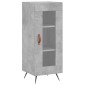 vidaXL Ντουλάπι Γκρι Σκυροδέματος 34,5x34x180 εκ. Επεξεργασμένο Ξύλο