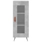 vidaXL Ντουλάπι Γκρι Σκυροδέματος 34,5x34x180 εκ. Επεξεργασμένο Ξύλο