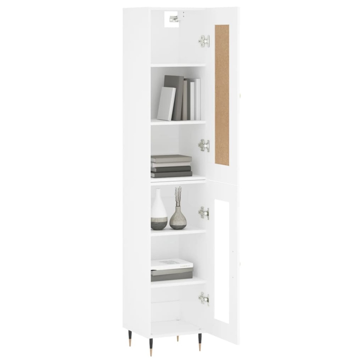vidaXL Ντουλάπι Λευκός 34,5 x 34 x 180 εκ. από Επεξεργασμένο Ξύλο