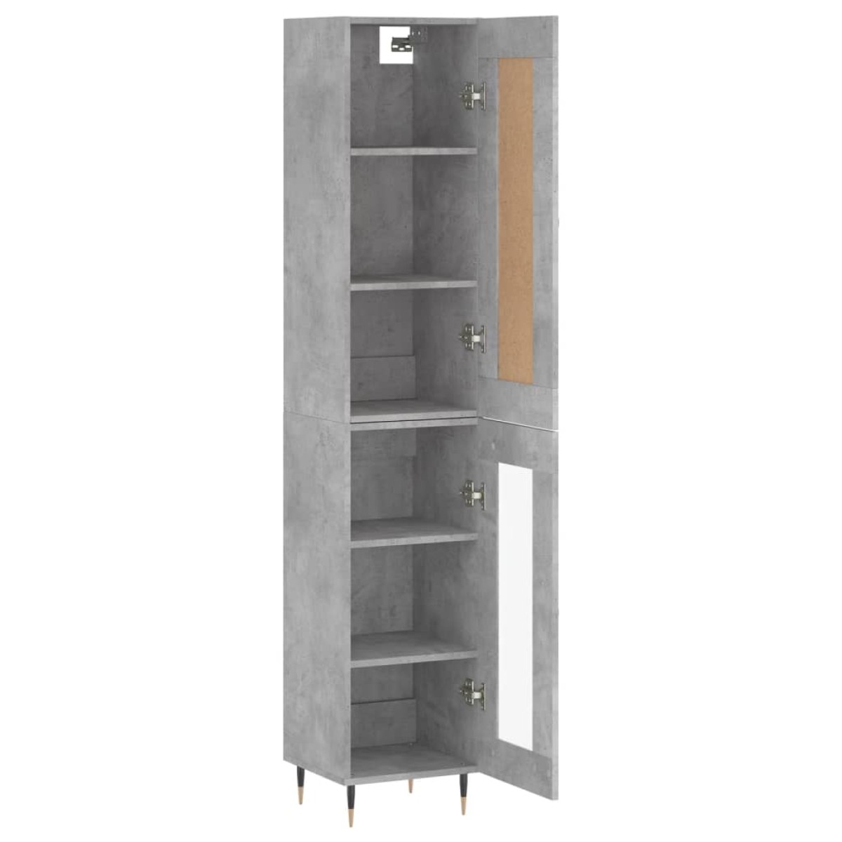 vidaXL Ντουλάπι Γκρι Σκυροδέματος 34,5x34x180 εκ. Επεξεργασμένο Ξύλο