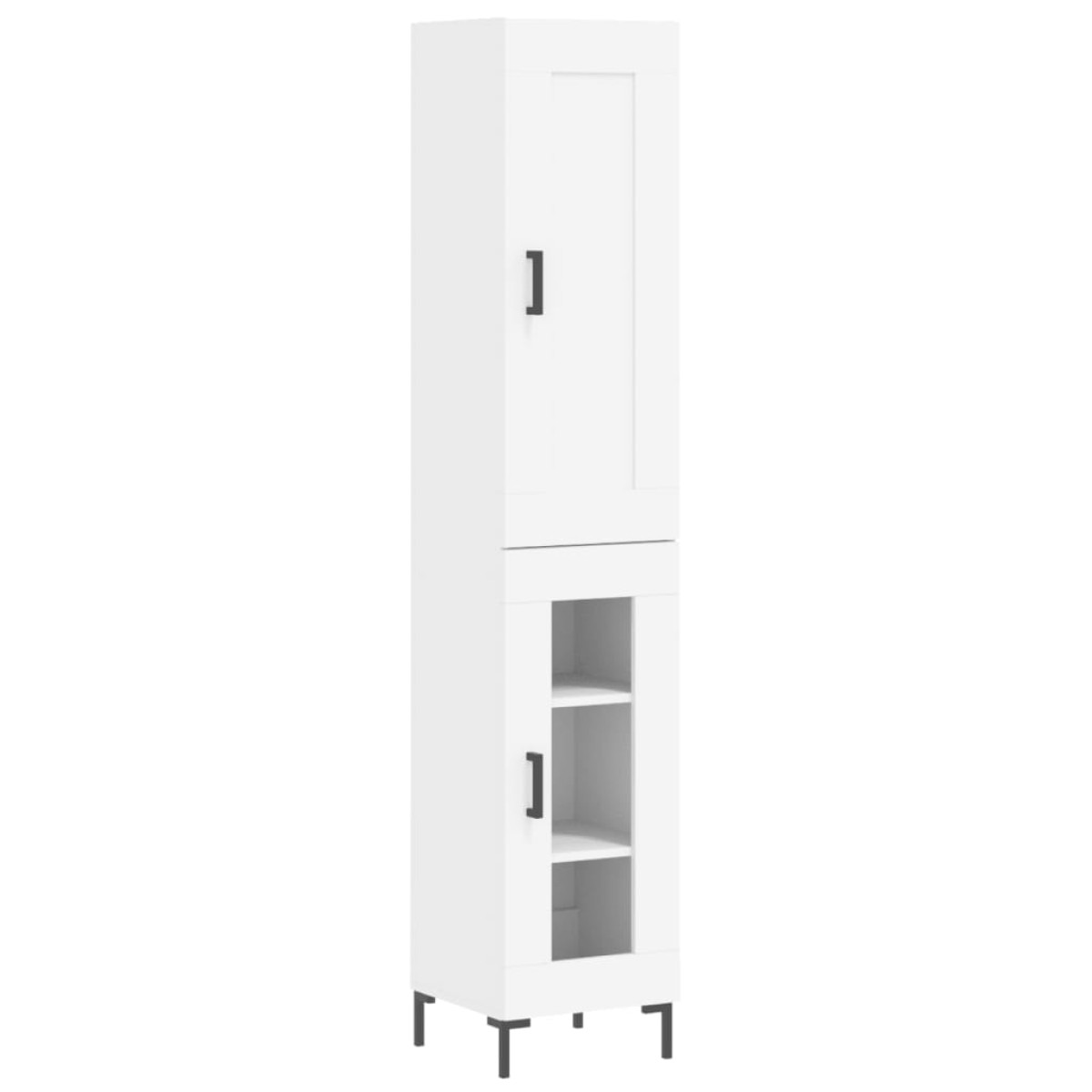 vidaXL Ντουλάπι Λευκός 34,5 x 34 x 180 εκ. από Επεξεργασμένο Ξύλο