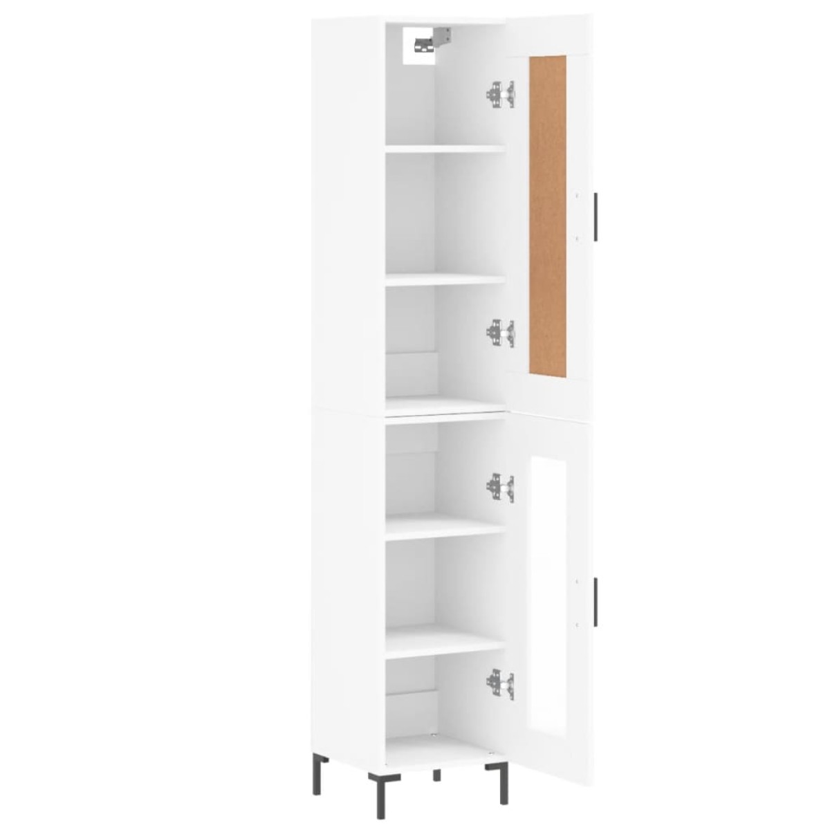 vidaXL Ντουλάπι Λευκός 34,5 x 34 x 180 εκ. από Επεξεργασμένο Ξύλο