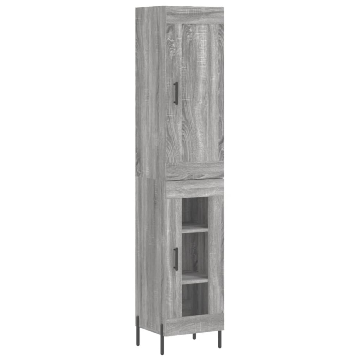 vidaXL Μπουφές Sonoma Γκρι 34,5 x 34 x 180 εκ. από Επεξεργασμένο Ξύλο