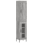 vidaXL Μπουφές Sonoma Γκρι 34,5 x 34 x 180 εκ. από Επεξεργασμένο Ξύλο
