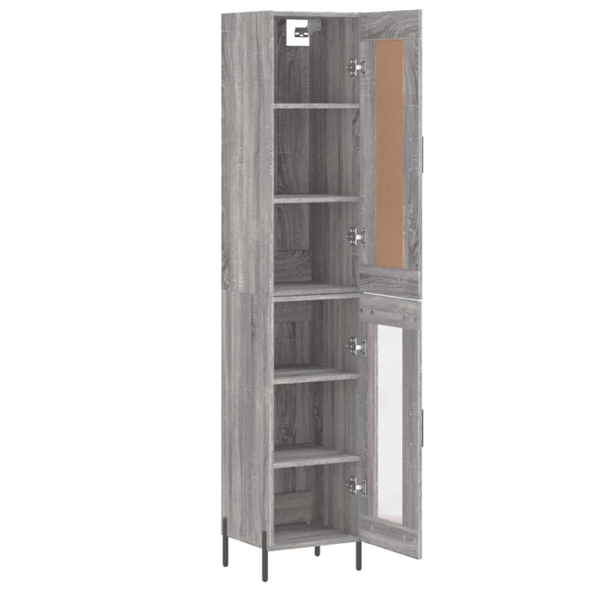 vidaXL Μπουφές Sonoma Γκρι 34,5 x 34 x 180 εκ. από Επεξεργασμένο Ξύλο