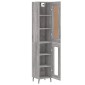 vidaXL Μπουφές Sonoma Γκρι 34,5 x 34 x 180 εκ. από Επεξεργασμένο Ξύλο