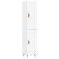 vidaXL Ντουλάπι Λευκός 34,5 x 34 x 180 εκ. από Επεξεργασμένο Ξύλο