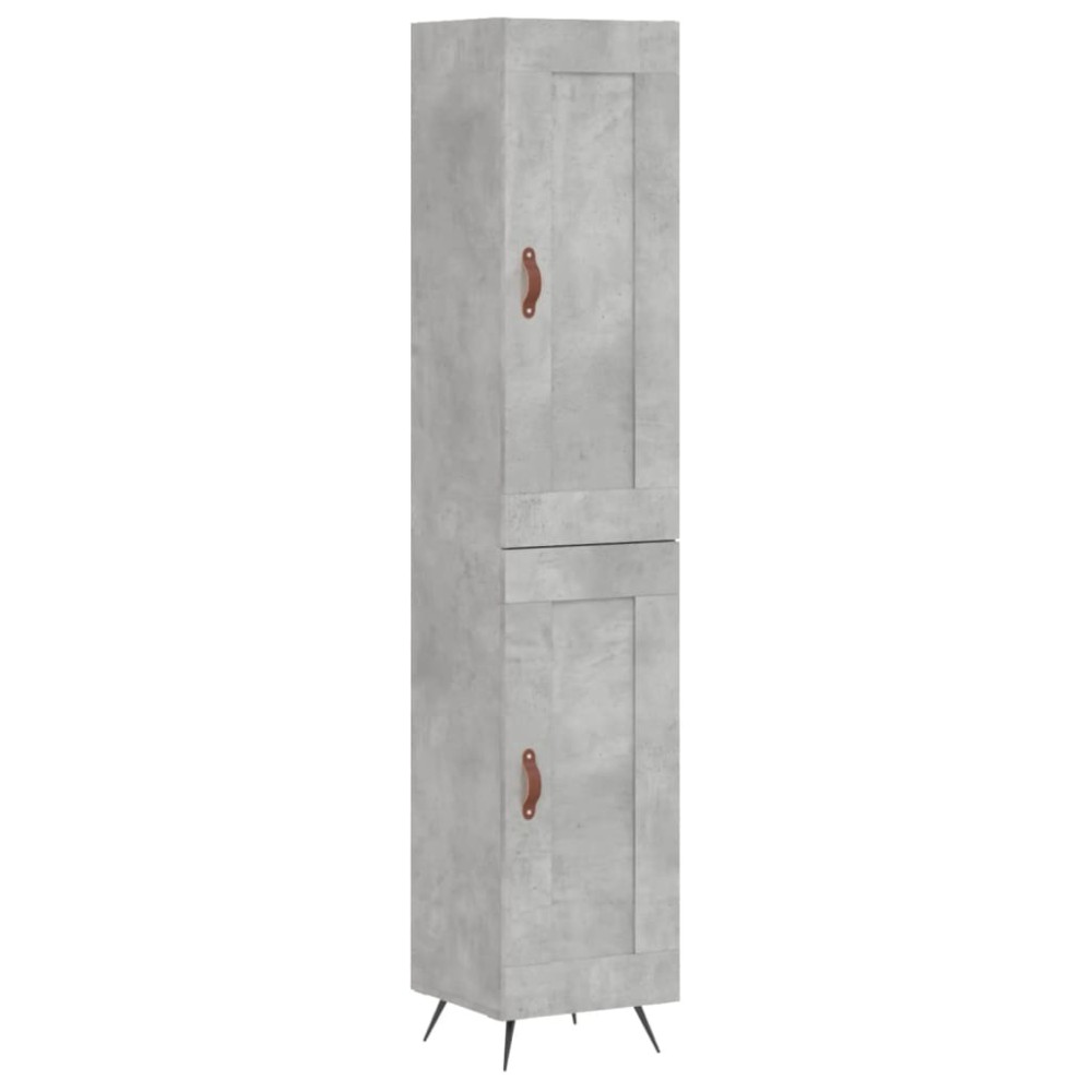 vidaXL Ντουλάπι Γκρι Σκυροδέματος 34,5x34x180 εκ. Επεξεργασμένο Ξύλο