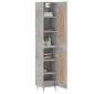 vidaXL Ντουλάπι Γκρι Σκυροδέματος 34,5x34x180 εκ. Επεξεργασμένο Ξύλο