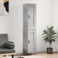 vidaXL Ντουλάπι Γκρι Σκυροδέματος 34,5x34x180 εκ. Επεξεργασμένο Ξύλο