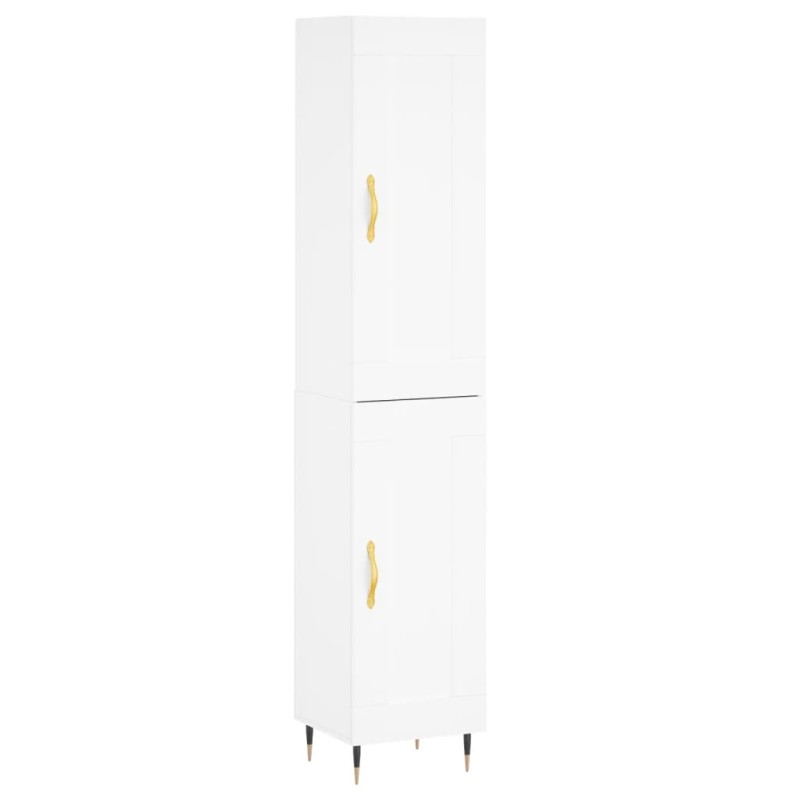 vidaXL Ντουλάπι Λευκό 34,5 x 34 x 180 εκ. από Επεξεργασμένο Ξύλο