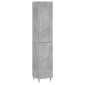 vidaXL Ντουλάπι Γκρι Σκυροδέματος 34,5x34x180 εκ. Επεξεργασμένο Ξύλο