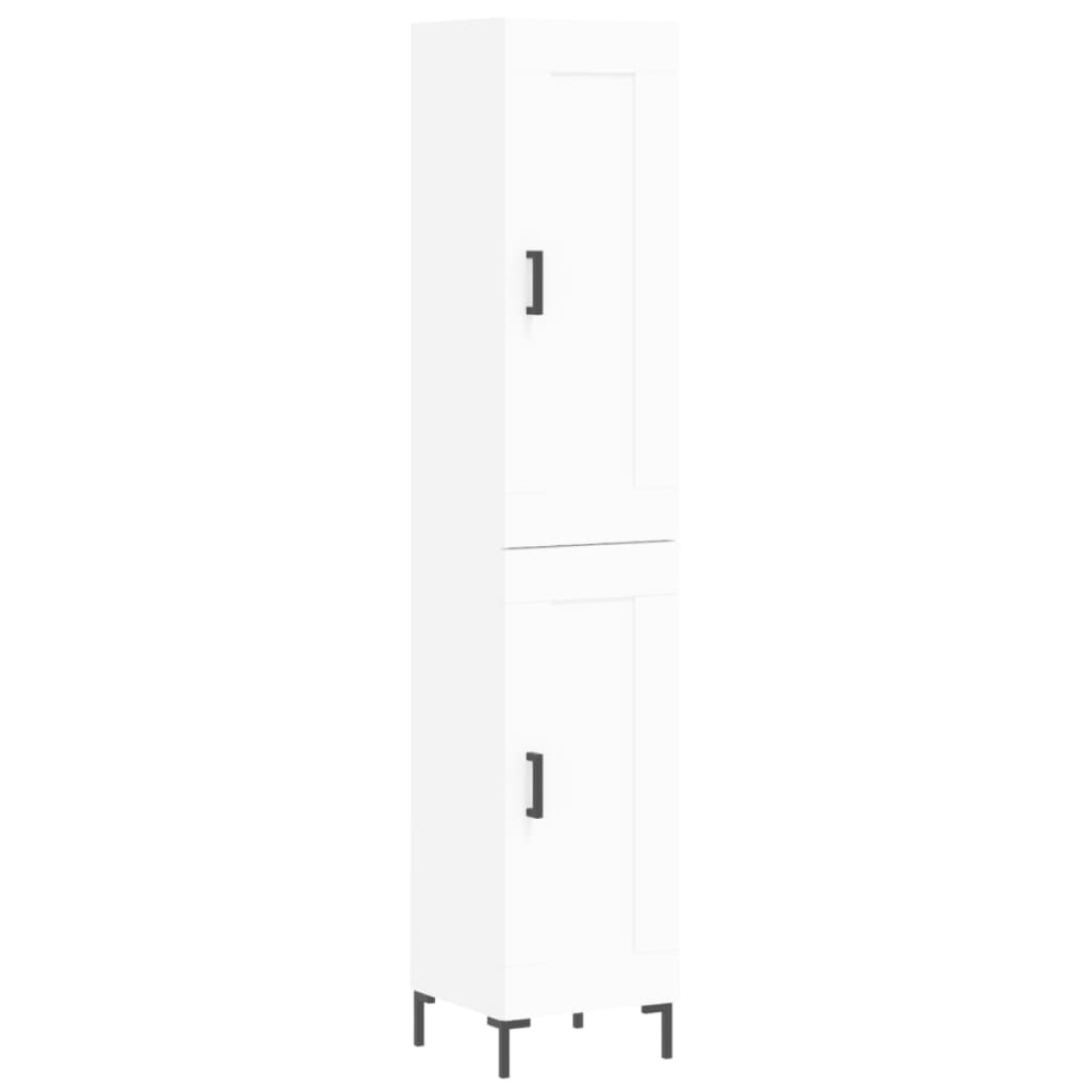 vidaXL Ντουλάπι Λευκός 34,5 x 34 x 180 εκ. από Επεξεργασμένο Ξύλο