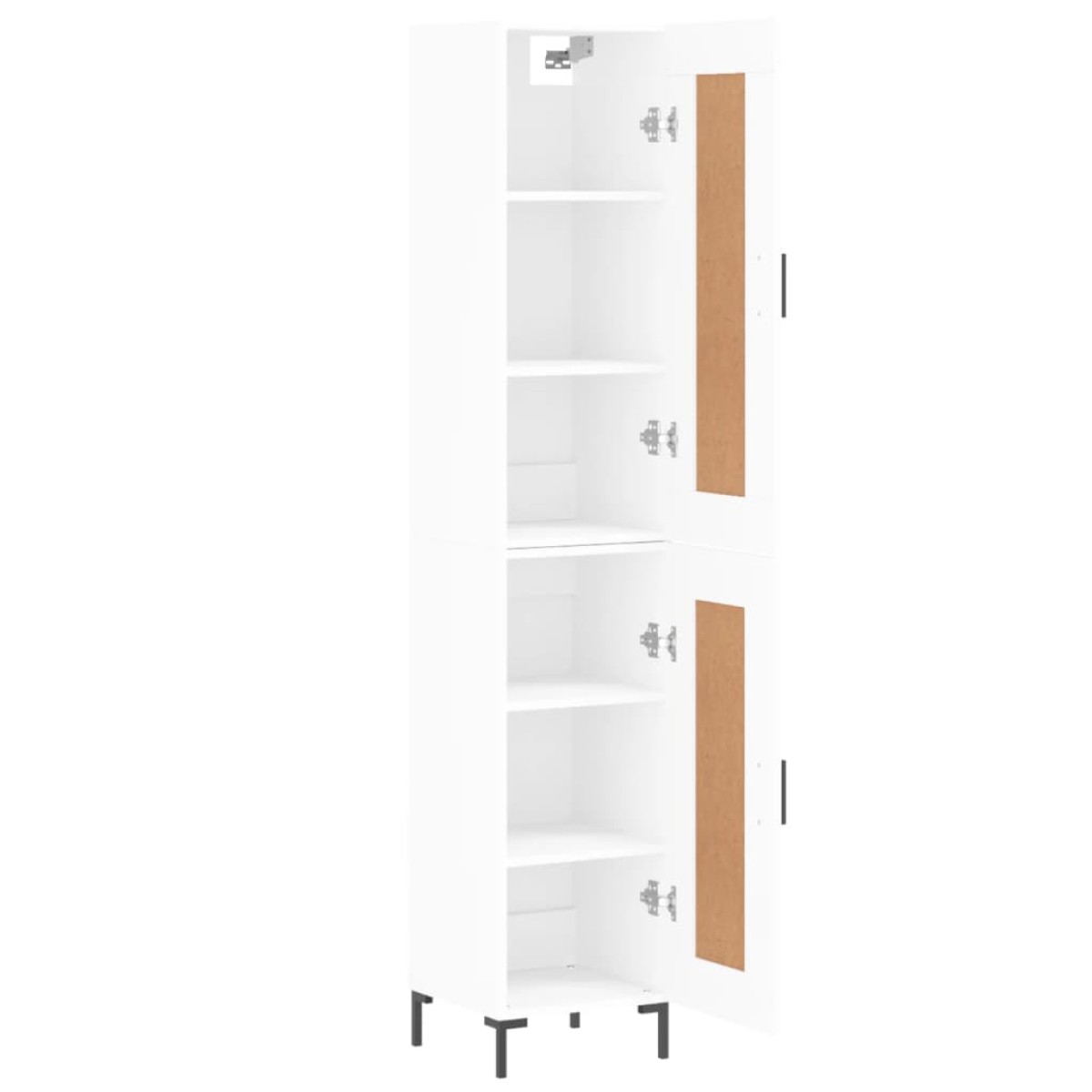 vidaXL Ντουλάπι Λευκός 34,5 x 34 x 180 εκ. από Επεξεργασμένο Ξύλο