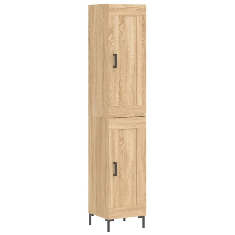 vidaXL Μπουφές Sonoma δρυς 34,5 x 34 x 180 εκ. από Επεξεργασμένο Ξύλο