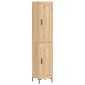 vidaXL Μπουφές Sonoma δρυς 34,5 x 34 x 180 εκ. από Επεξεργασμένο Ξύλο