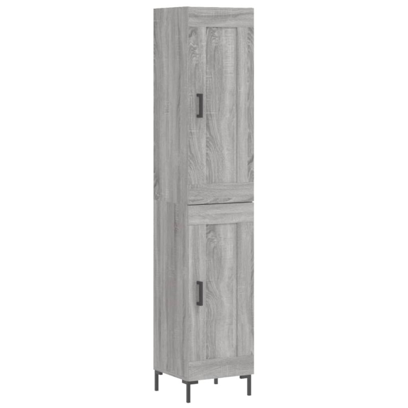 vidaXL Μπουφές Sonoma Γκρι 34,5 x 34 x 180 εκ. από Επεξεργασμένο Ξύλο